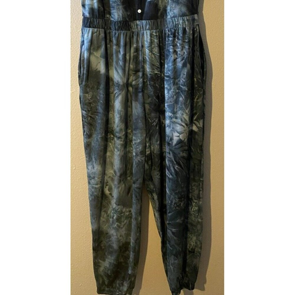 COPY - J for Justify Tie Dye Romper Jumpsuit Jogger 1X Black Henley Neckline Sh… - Picture 3 of 7
